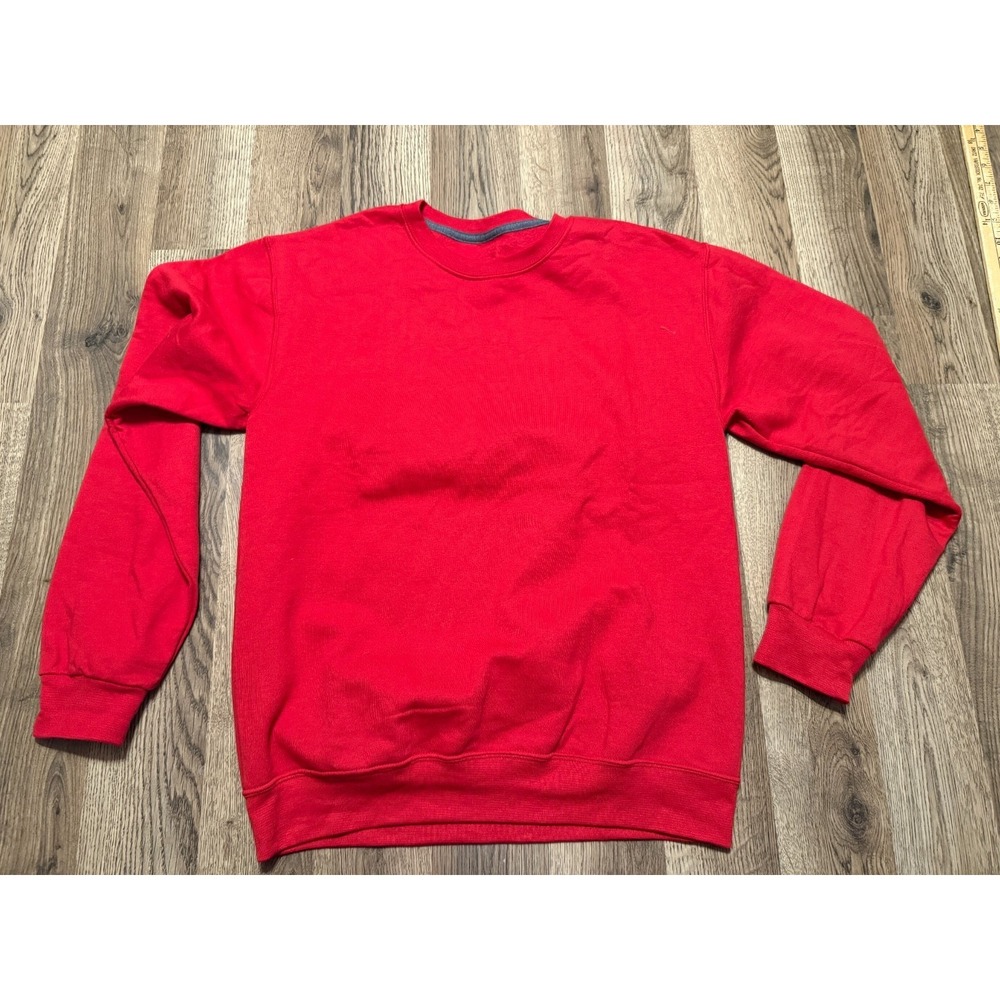 Athletic Works Sweater, Men's Size Small, Red, Crew Neck, Pullover, Long Sleeve